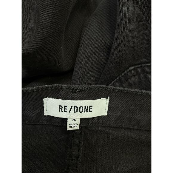 Re/Done 90S Black Polyester High Rise Loose Denim Jeans Size 26 - Picture 4 of 5